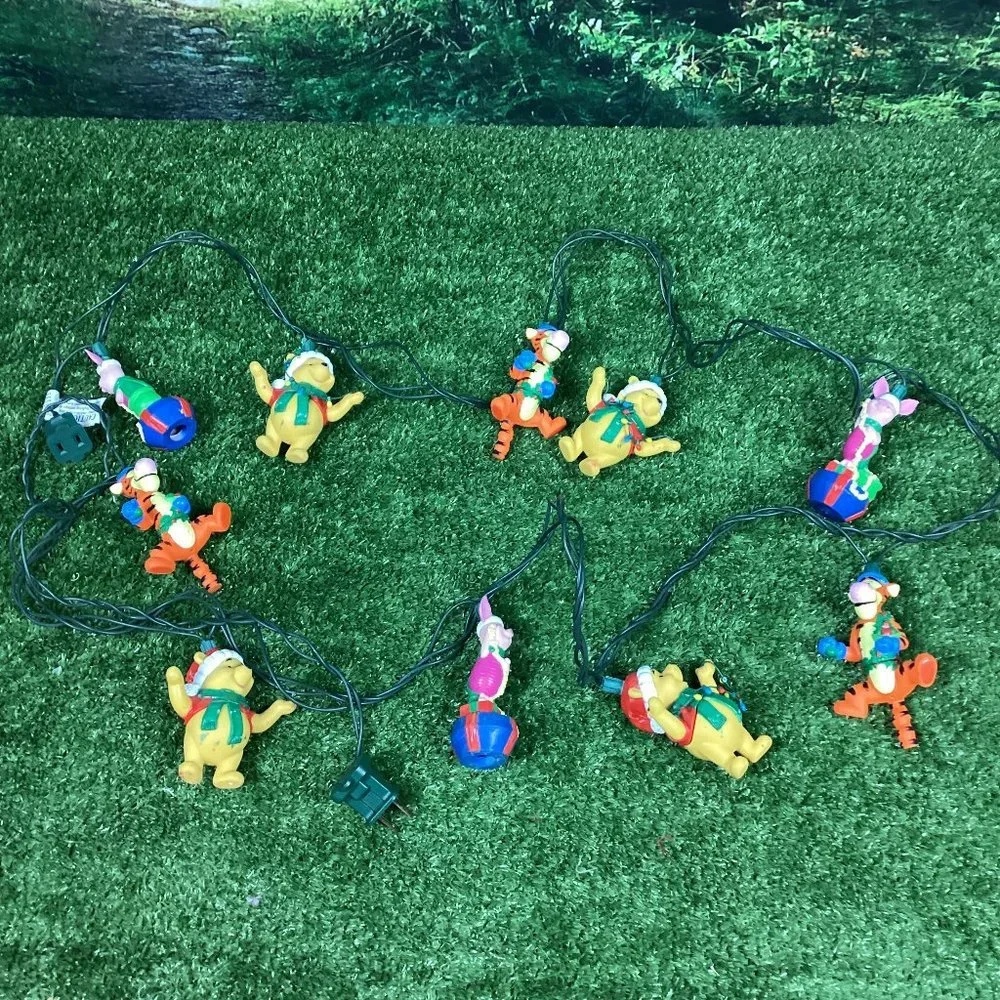 Vintage Winnie the Pooh Christmas String Lights